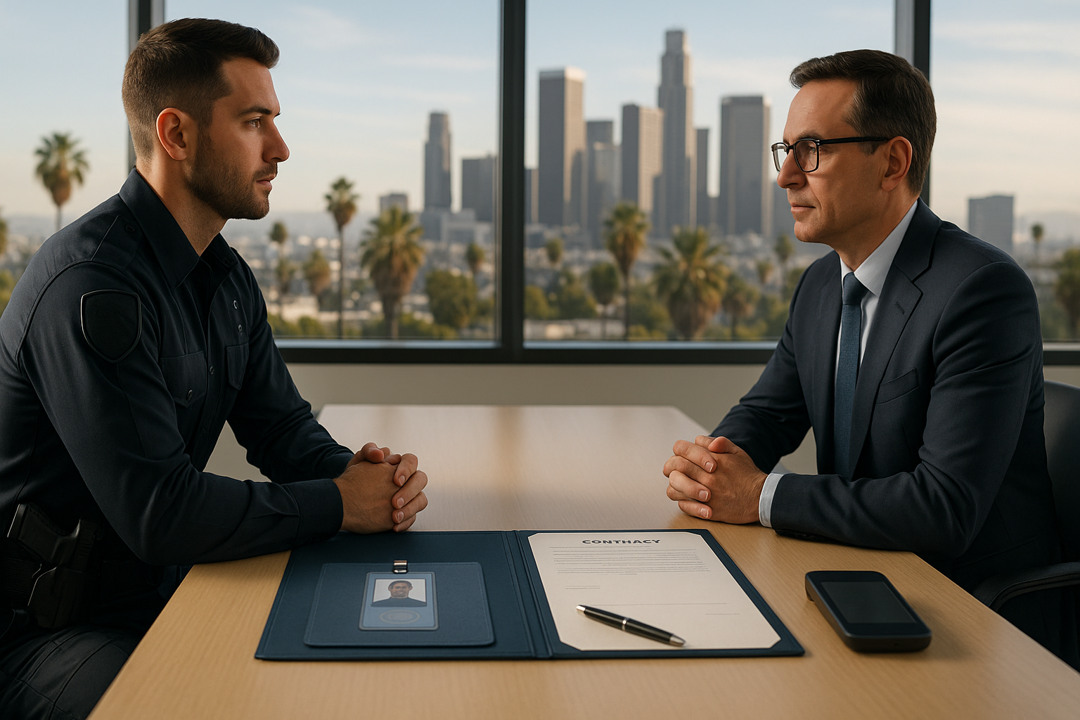 Photography illustrating “Armed Security Guards Los Angeles: Hire, Costs & Licensing”