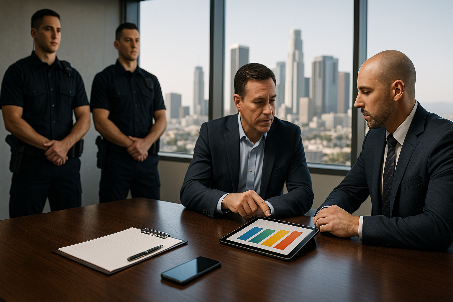 Photography illustrating “Armed Security Guards Los Angeles: How to Hire & What They Cost”
